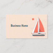 Carte De Visite Voile Voilier Classes École de Voilier Commerce Pe (Dos)