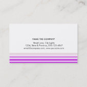 Carte De Visite Voilet De Mode Propre Strié Simple (Dos)