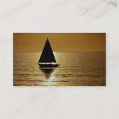 Carte De Visite Voilier au coucher du soleil, sloop (Dos)
