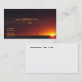 Carte De Visite Voilier de coucher du soleil (Devant / Derrière)