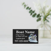 Carte De Visite Voilier de pêche en mer profonde avec poisson-phar (Debout devant)