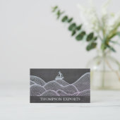 Carte De Visite Voilier | Vagues (Debout devant)