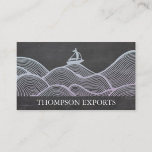 Carte De Visite Voilier   Vagues