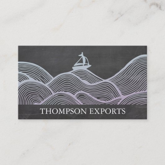 Carte De Visite Voilier | Vagues (Devant)