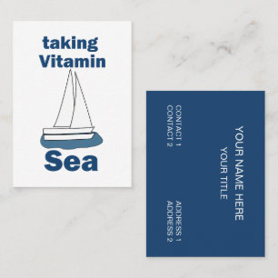 Carte De Visite Voilier Vitamin Sea Drôle de Nautical