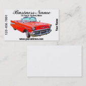 Carte De Visite Voiture ancienne 1957 de convertible de Bel Air de (Devant / Derrière)