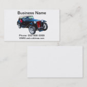Carte De Visite Voiture ancienne noire de comité technique de (Devant / Derrière)