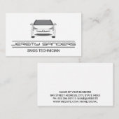 Carte De Visite Voiture blanche | Auto (Devant / Derrière)