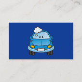 Carte De Visite Voiture bleue avec bulles (Dos)