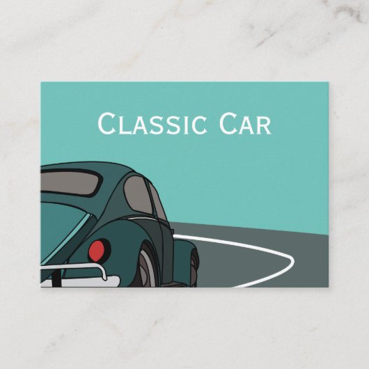 Carte De Visite Voiture Bleue Voiture Classique (Devant)