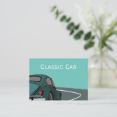 Carte De Visite Voiture Bleue Voiture Classique (Debout devant)