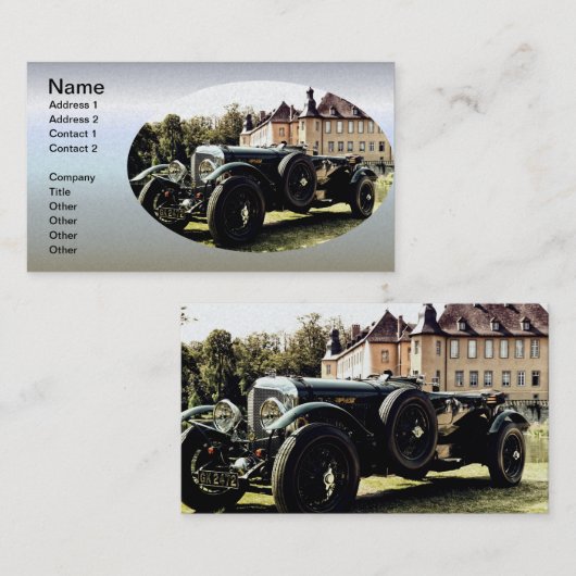 Carte De Visite Voiture classique ancienne (Devant / Derrière)