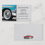 Carte De Visite Voiture classique ancienne (Devant / Derrière)