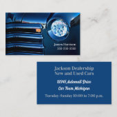Carte De Visite Voiture classique Deep Blue Automotive Business (Devant / Derrière)