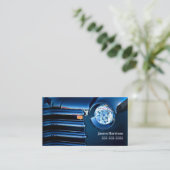 Carte De Visite Voiture classique Deep Blue Automotive Business (Debout devant)