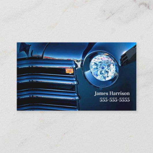 Carte De Visite Voiture classique Deep Blue Automotive Business (Devant)