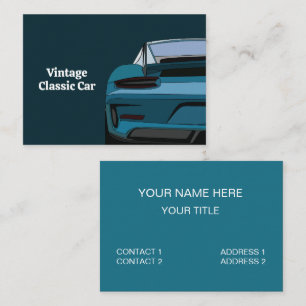 Carte De Visite Voiture Classique Vintage