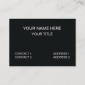 Carte De Visite Voiture classique vintage (Dos)