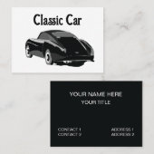Carte De Visite Voiture classique vintage (Devant / Derrière)