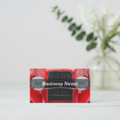 Carte De Visite Voiture d'antiquités rouge (Debout devant)