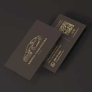 Carte De Visite Voiture de chauffeur exécutif privé minimal Espres