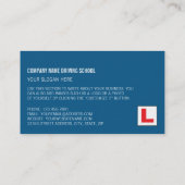 Carte De Visite Voiture de dessin, École de conduite, Instructeur (Dos)