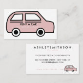 Carte De Visite Voiture de location vintage (Devant / Derrière)