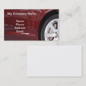 Carte De Visite Voiture de luxe importée par rouge (Devant / Derrière)