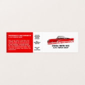 Carte De Visite Voiture de sport, Auto Mécanique & Réparations, dé (Extérieur déplié)