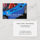 Carte De Visite Voiture de sport exotique de concessionnaire (Devant / Derrière)