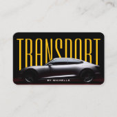 Carte De Visite Voiture de transport Jaune Chauffeur Auto soins mo (Devant)