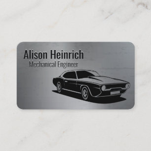 Carte De Visite Voiture Musclée Classique Mécanicien Atelier A
