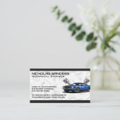 Carte De Visite Voiture musculaire | Motif pièces auto (Debout devant)