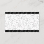 Carte De Visite Voiture musculaire | Motif pièces auto (Dos)