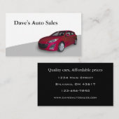 Carte De Visite Voiture neuve (Devant / Derrière)