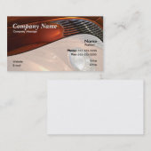 Carte De Visite Voiture orange (Devant / Derrière)