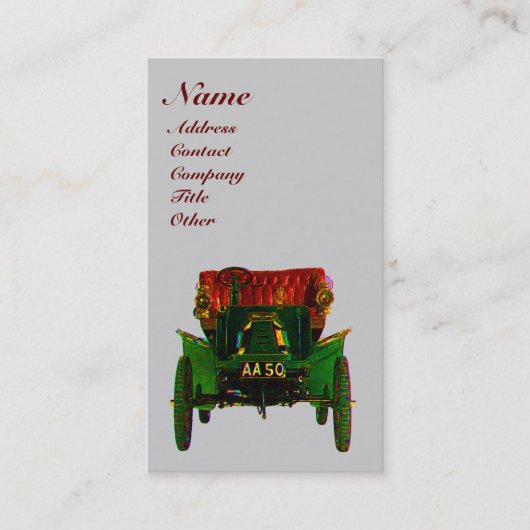 CARTE DE VISITE VOITURE RETRO - AUTOMOBILE (Devant)