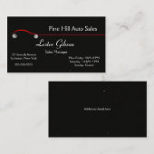 Carte De Visite Voiture rouge modifiable contre un Arrière - plan  (Devant / Derrière)