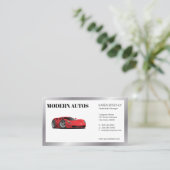 Carte De Visite Voiture sport rouge (Debout devant)