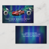 Carte De Visite Voiture sport rouge | Notes audio (Devant / Derrière)