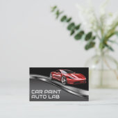 Carte De Visite Voiture sport rouge | Peinture automatique (Debout devant)