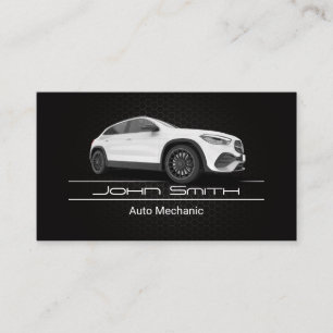 Carte De Visite Voiture SUV blanche   Mécanique   Réparation autom