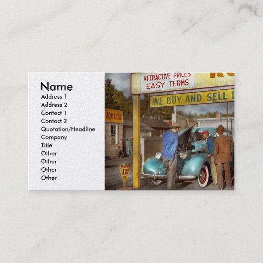 Carte De Visite Voiture - utilisée - le boniment 1939 (Devant)