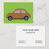 Carte De Visite Voiture Vintage (Devant / Derrière)