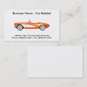 Carte de visite : Voitures / Automobile (Devant / Derrière)