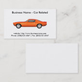 Carte de visite : Voitures / Automobile (Devant / Derrière)