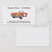 Carte de visite : Voitures / Automobile (Devant / Derrière)