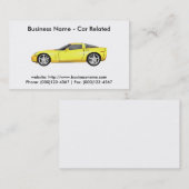 Carte de visite : Voitures / Automobile (Devant / Derrière)