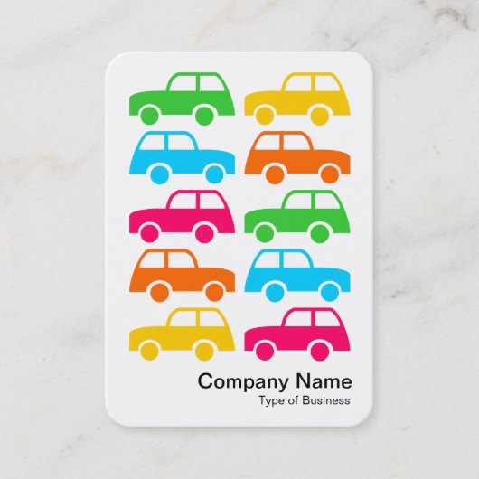 Carte De Visite Voitures colorées (Devant)