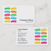 Carte De Visite Voitures colorées (Devant / Derrière)